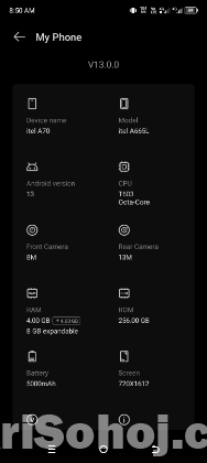 itel A70  (4/256)